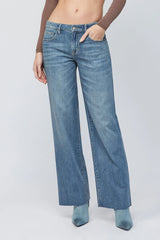 HIDDEN | LOGAN MEDIUM WASH SUPER SOFT DAD JEAN From Tallulah Lou