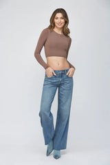HIDDEN | LOGAN MEDIUM WASH SUPER SOFT DAD JEAN From Tallulah Lou