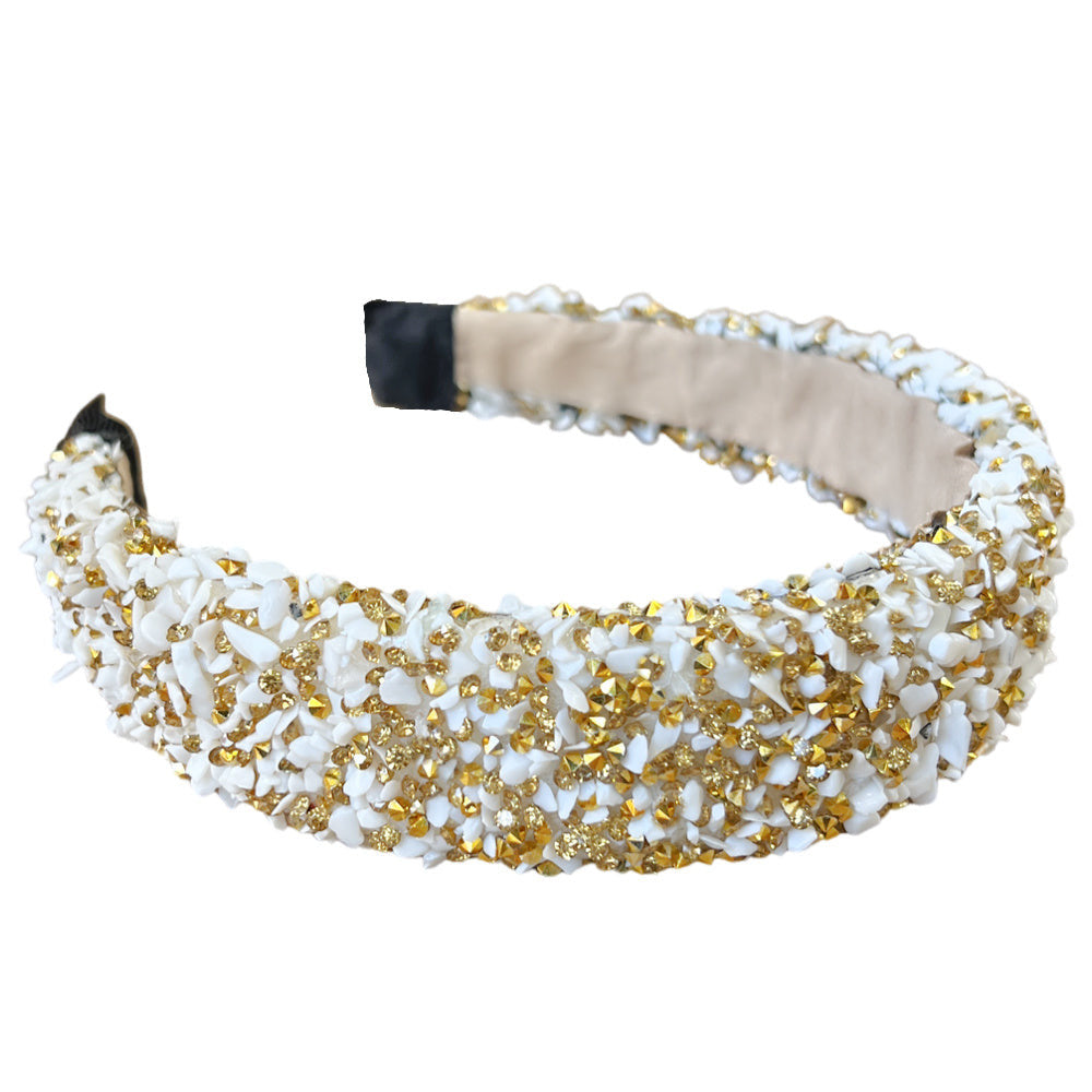 All That Glitters Headband - Cream + Gold From Headbands of Hope