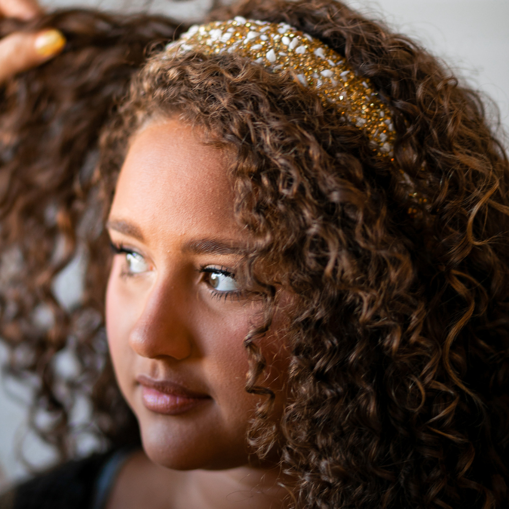 All That Glitters Headband - Cream + Gold From Headbands of Hope