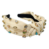 Traditional Knot Headband - Cream Gem From Headbands of Hope