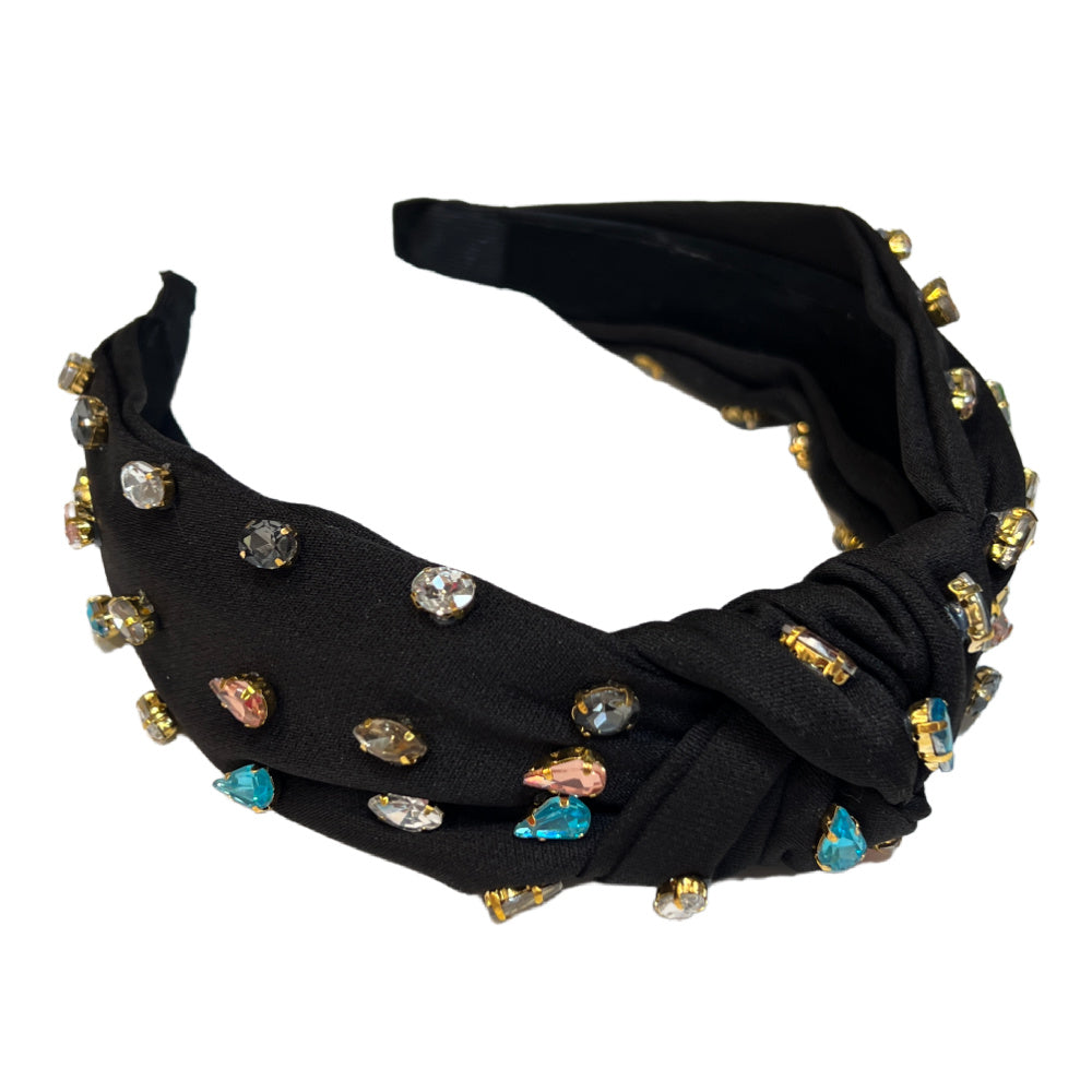 Traditional Knot Headband - Black Gem From Headbands of Hope