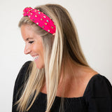 Traditional Knot Headband - Hot Pink Gem From Headbands of Hope
