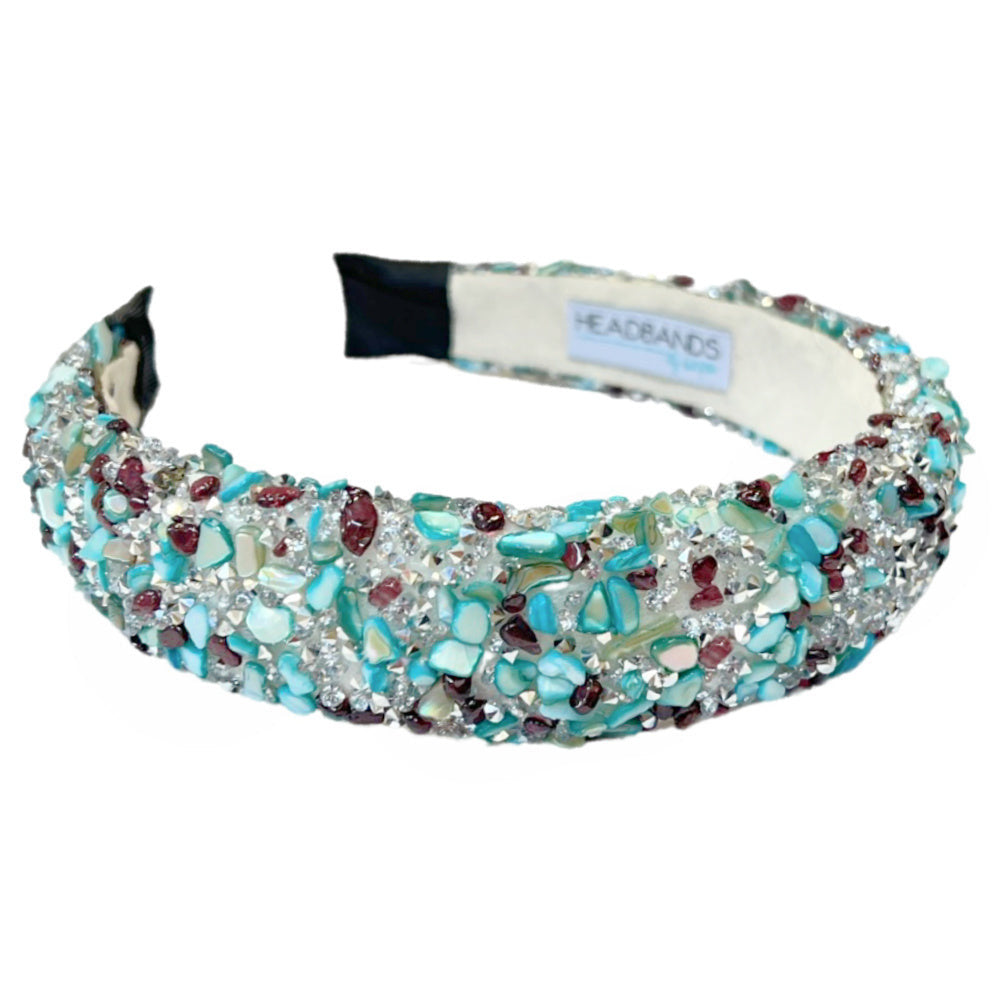 All That Glitters Headband - Teal + Silver From Headbands of Hope