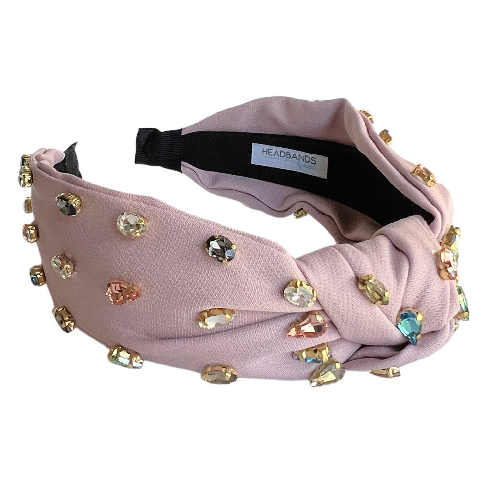 Traditional Knot Headband - Light Pink Gem From Headbands of Hope
