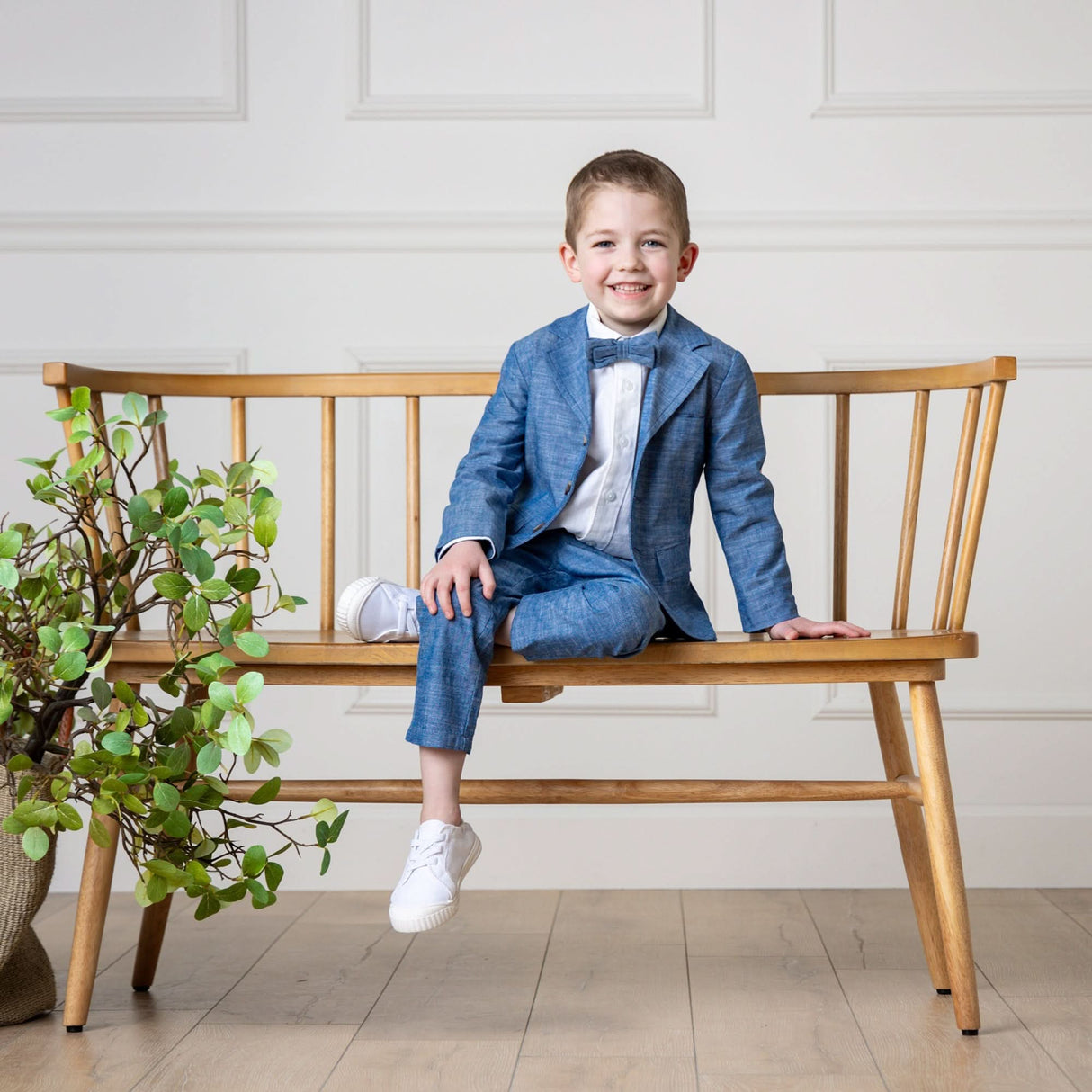 Organic Chambray Suit Pant from Hope & Henry