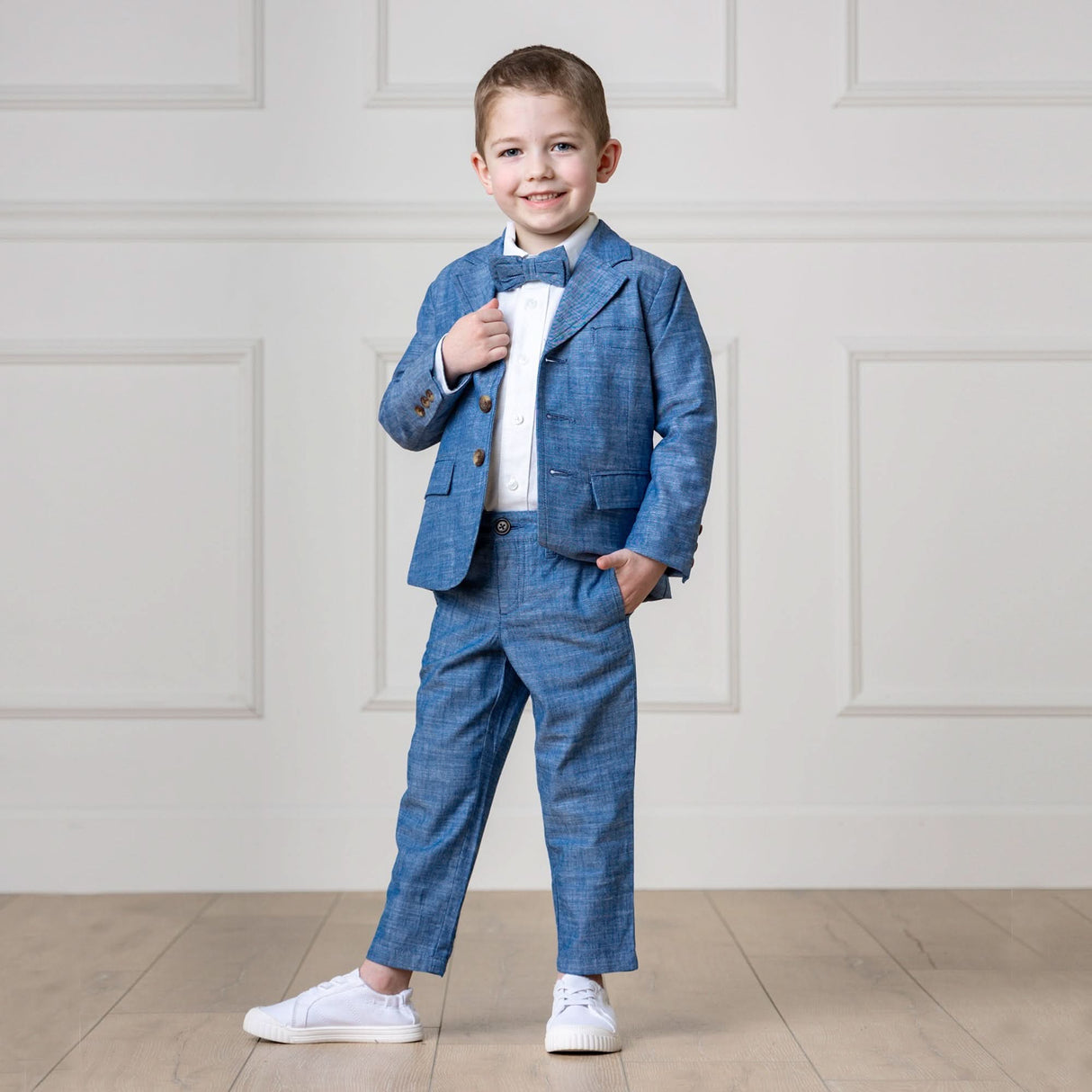 Organic Chambray Suit Pant from Hope & Henry
