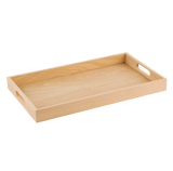 Oak Wood Nested Serving Trays  Five Piece Set of Rectangular Quality Wooden Trays with Cut Out Handles from Hammont