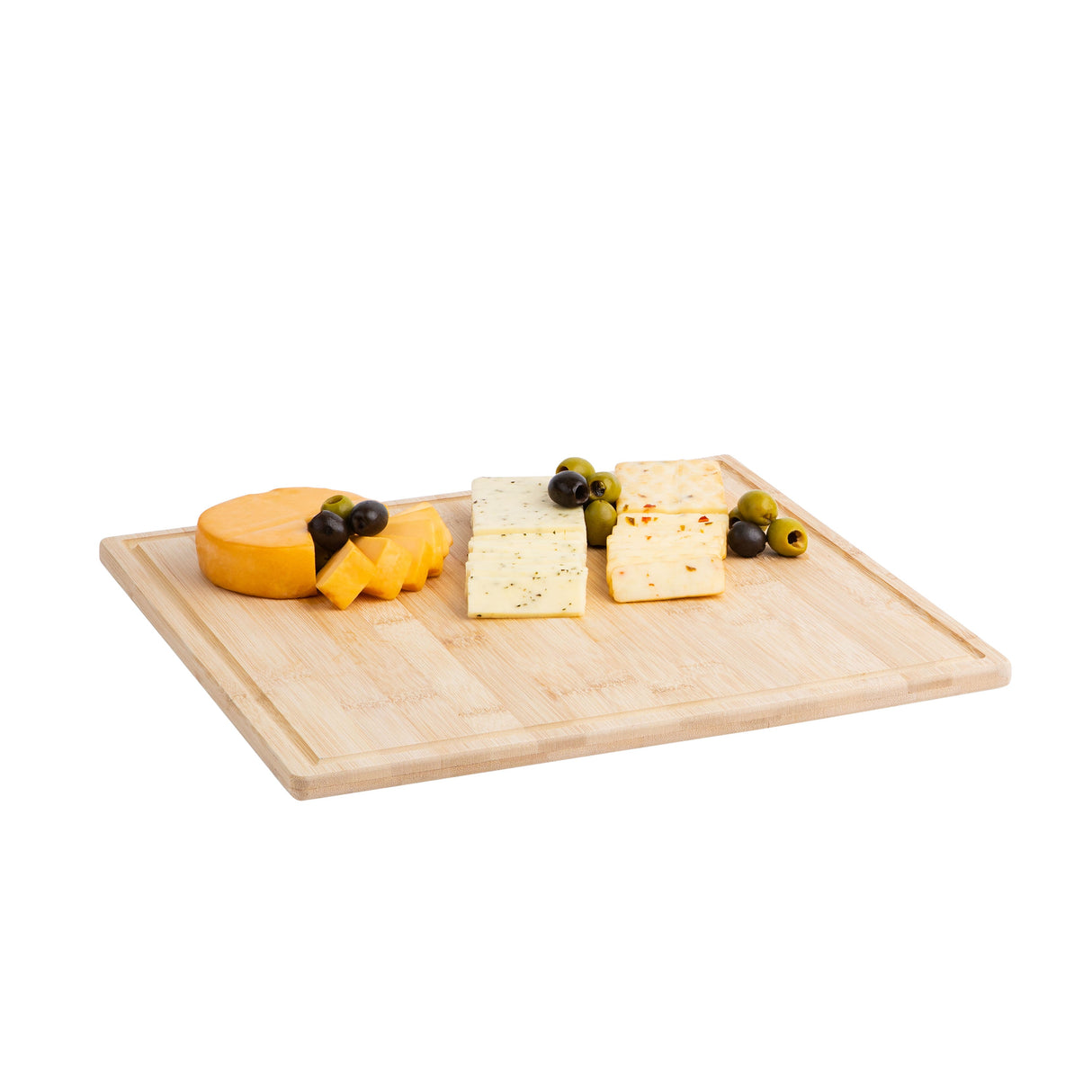Bamboo Cutting Board Tray 14x14x0.5  2 Pack from Hammont