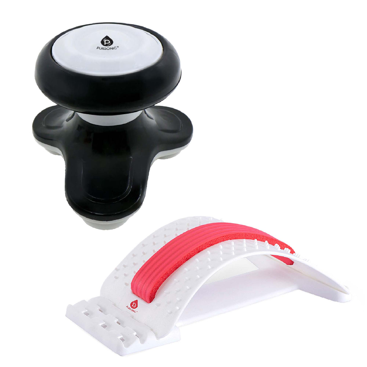 Pursonic Total Body Relaxation Bundle: Handheld Electric Sport Massager + Back Stretching Device from Pursonic