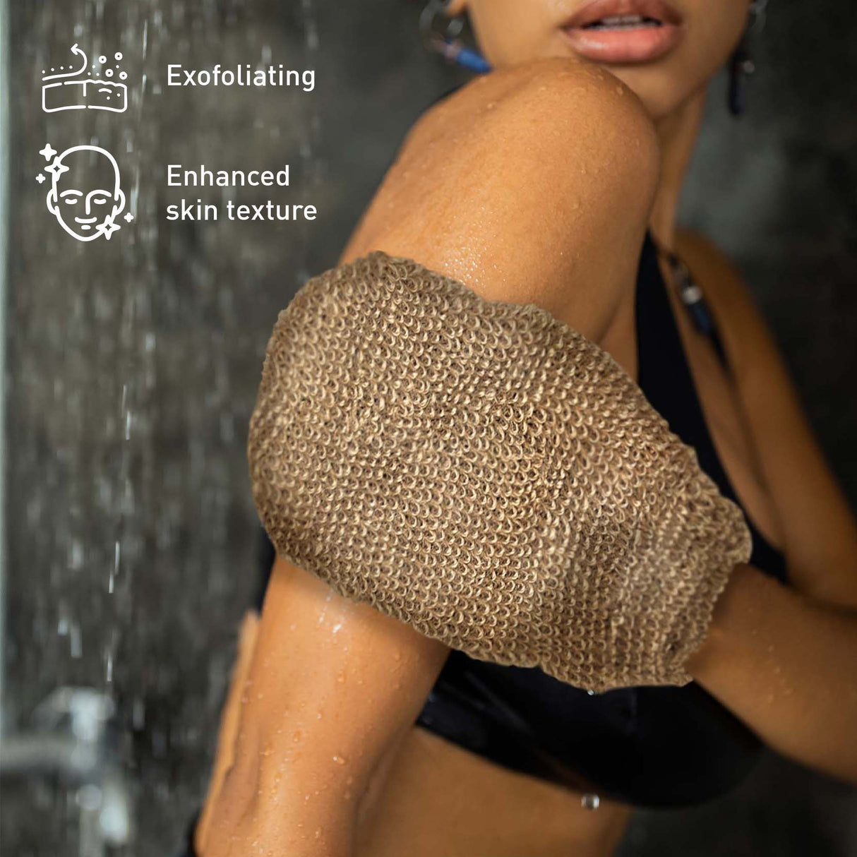Weekend Wellness Bundle: Palm Massage Glove, Heated Foot Massager, Coconut Oil & Exfoliating Bath Glove from Pursonic