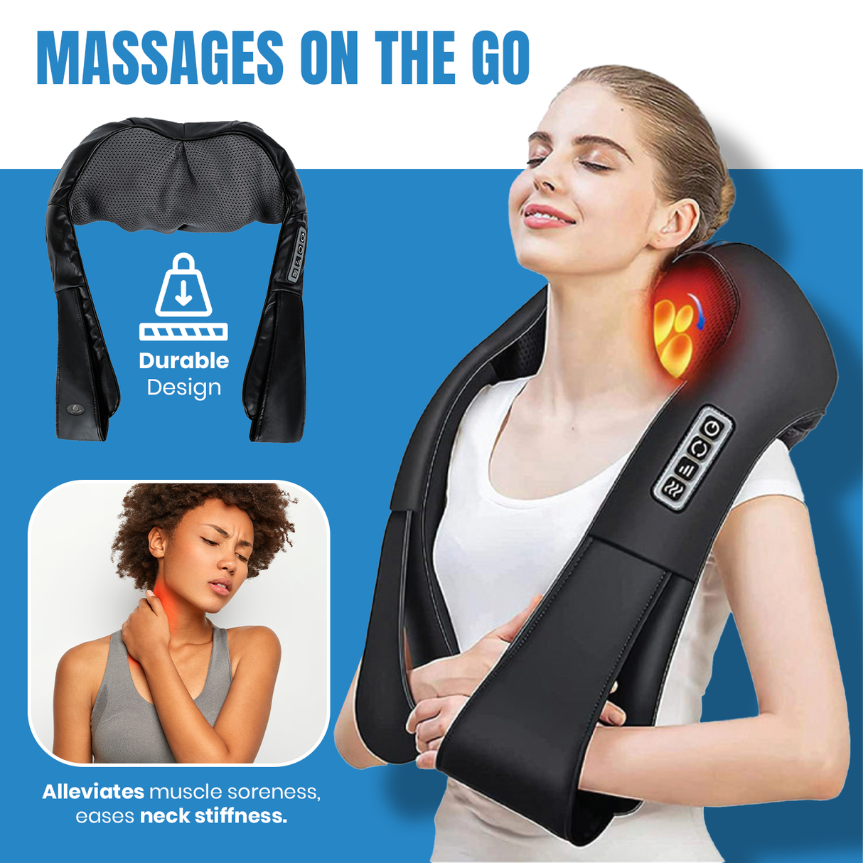Pursonic 3D Shiatsu Heating Back and Neck Massager from Pursonic
