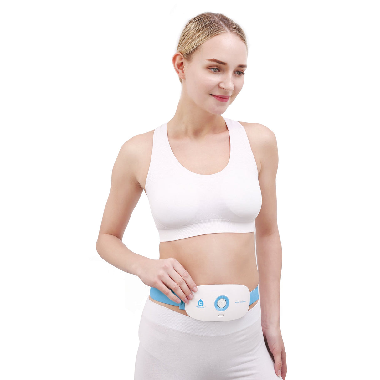 Stomach & Back Massager, 3 Vibration Levels, 3 Heat Settings & USB Rechargeable from Pursonic