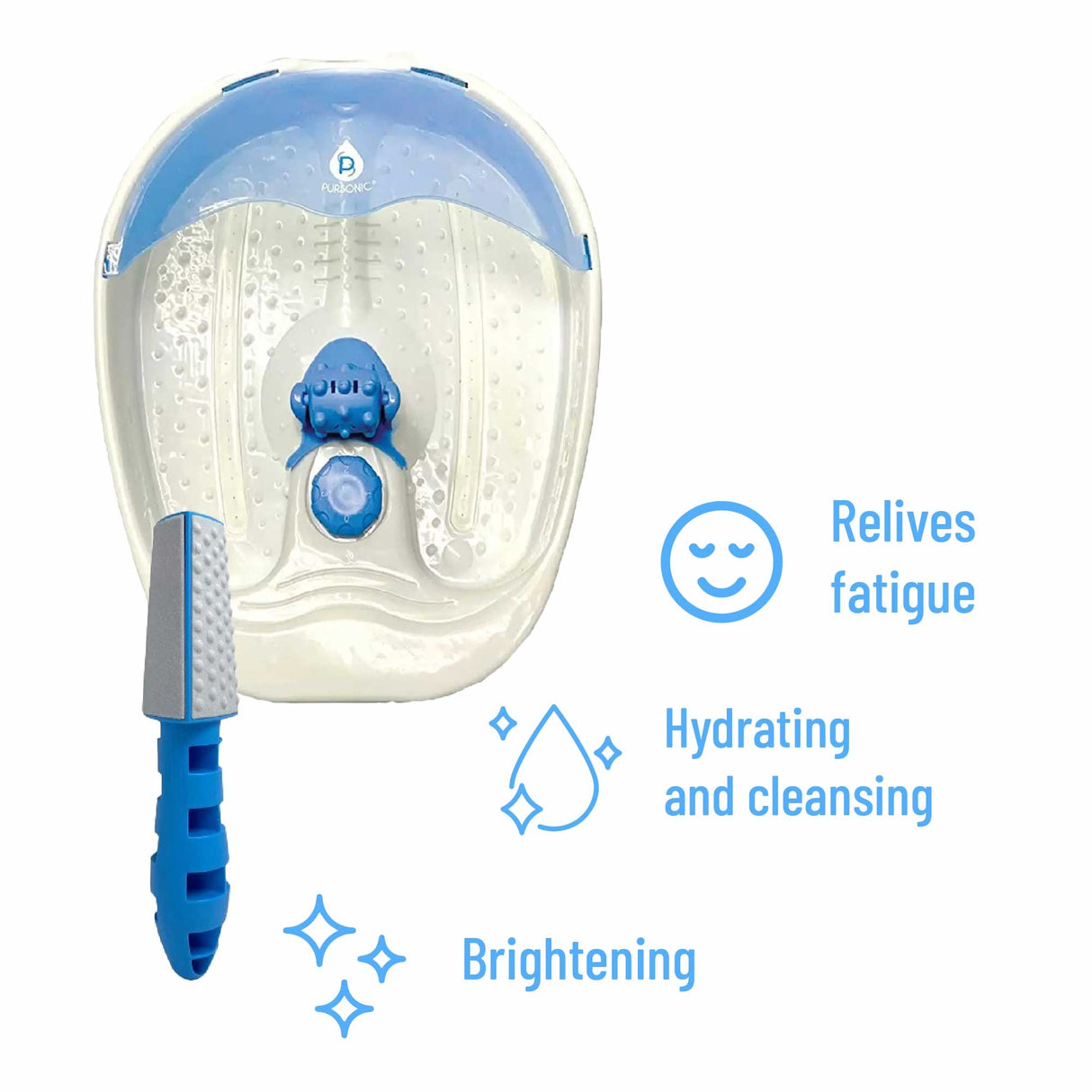 Pursonic Soothing Foot Spa Massager with Tea Tree Salt Scrub & Callus Remover. from Pursonic