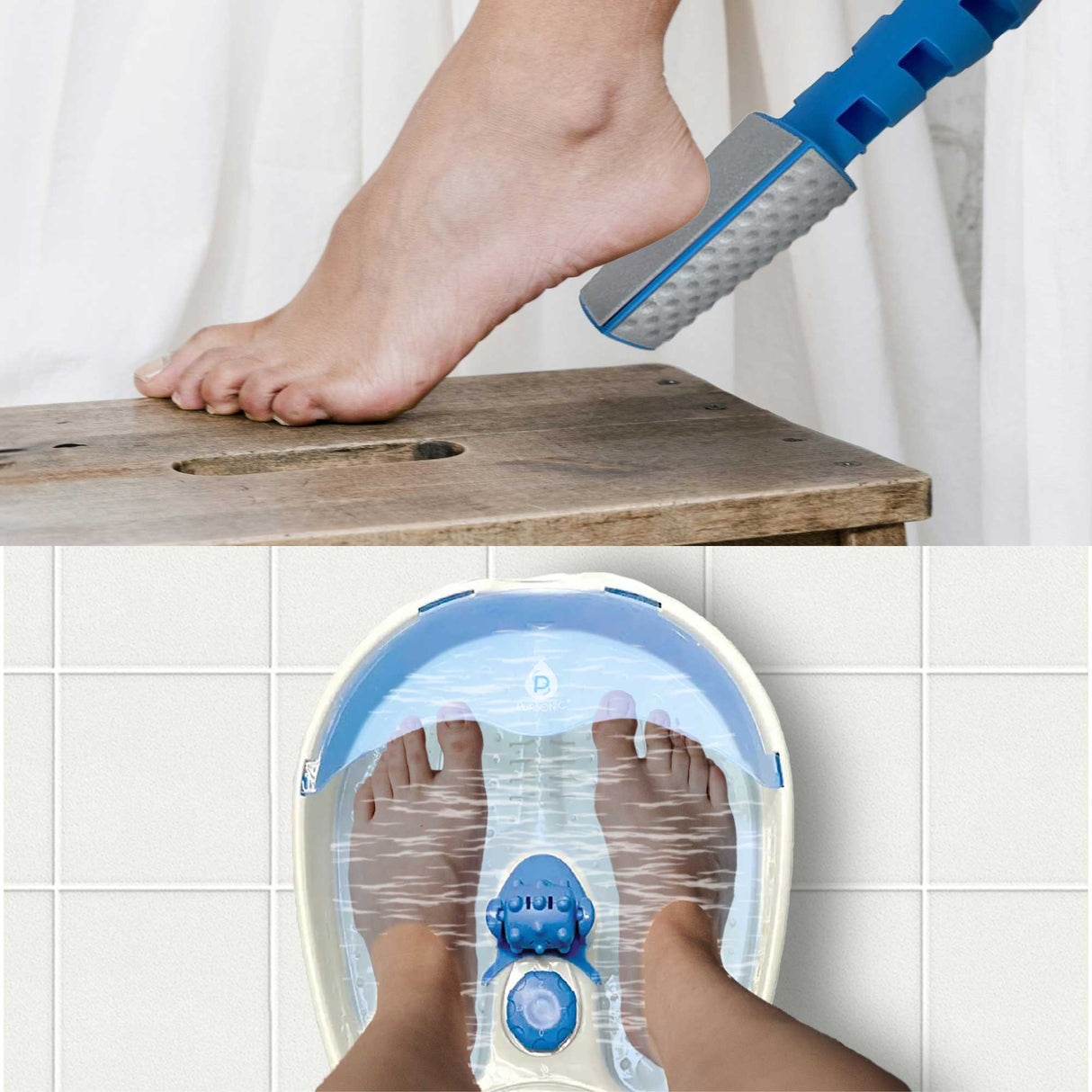 Pursonic Soothing Foot Spa Massager with Tea Tree Salt Scrub & Callus Remover. from Pursonic