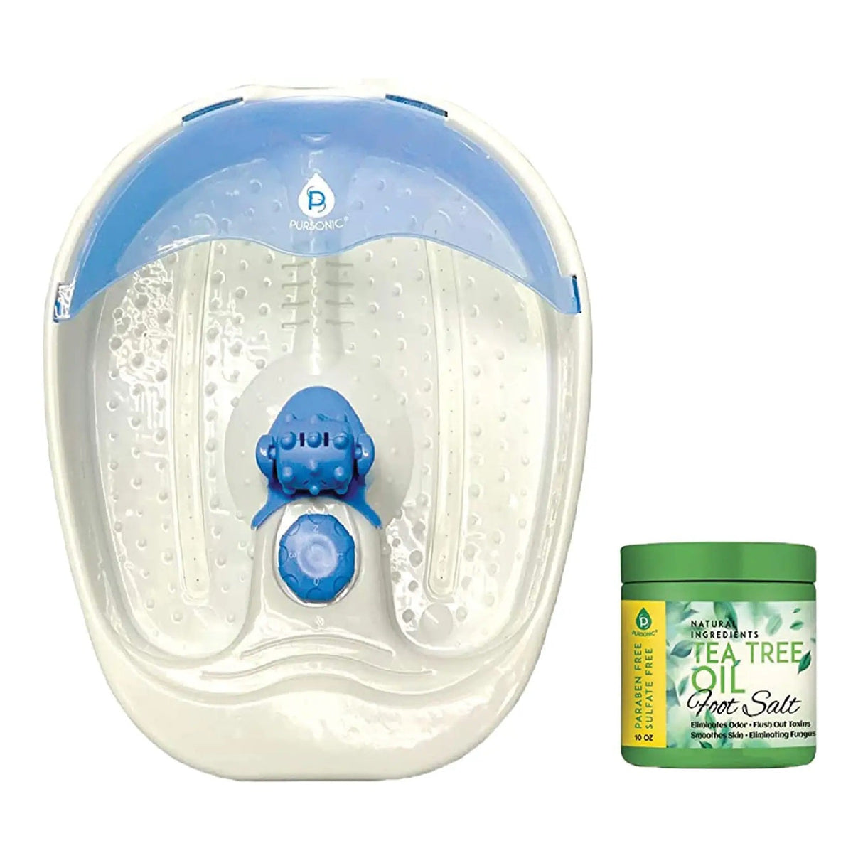 Foot Spa Massager with Tea Tree Oil Foot Salt Scrub (Warming Function) from Pursonic