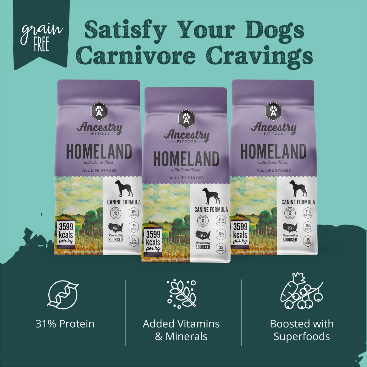 Homeland With Lamb Meal from Health Extension