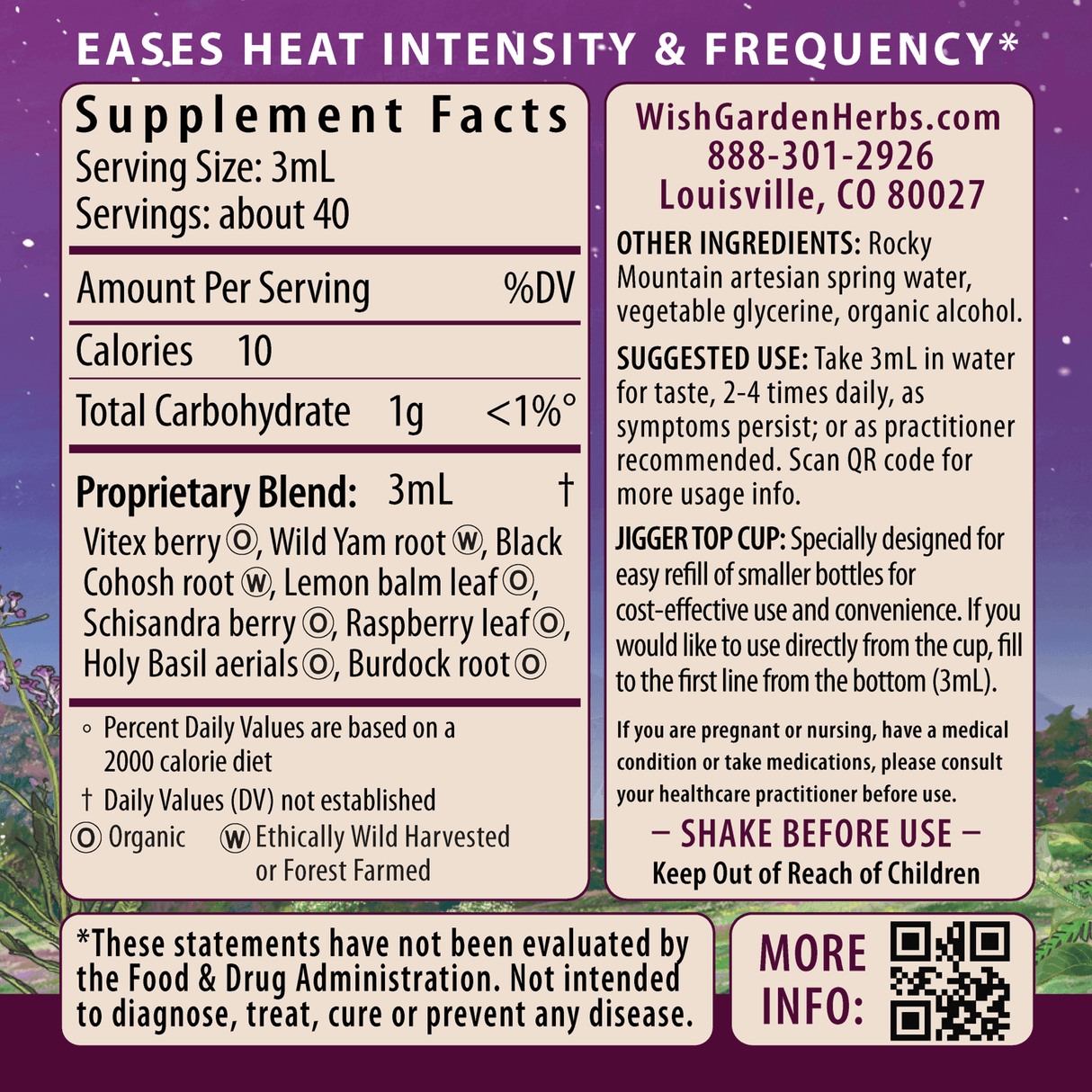 Hot Flash Tamer Daily Regulator From WishGarden Herbs