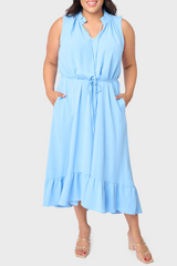 Sienna Sleeveless Tie Neck Midi Dress from Gibsonlook