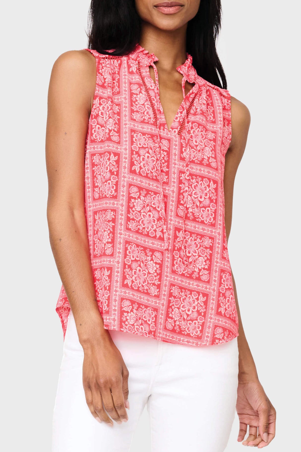 Cameron Day Top with Crochet Trim from Gibsonlook