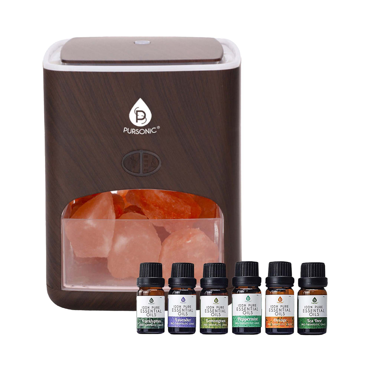 3-in-1 Salt Diffuser & 6 Pack Essential Oil Set from Pursonic