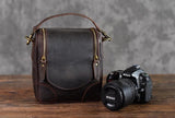 The Calista | Small Leather Camera Bag - Leather Camera Lens Case from STEEL HORSE LEATHER