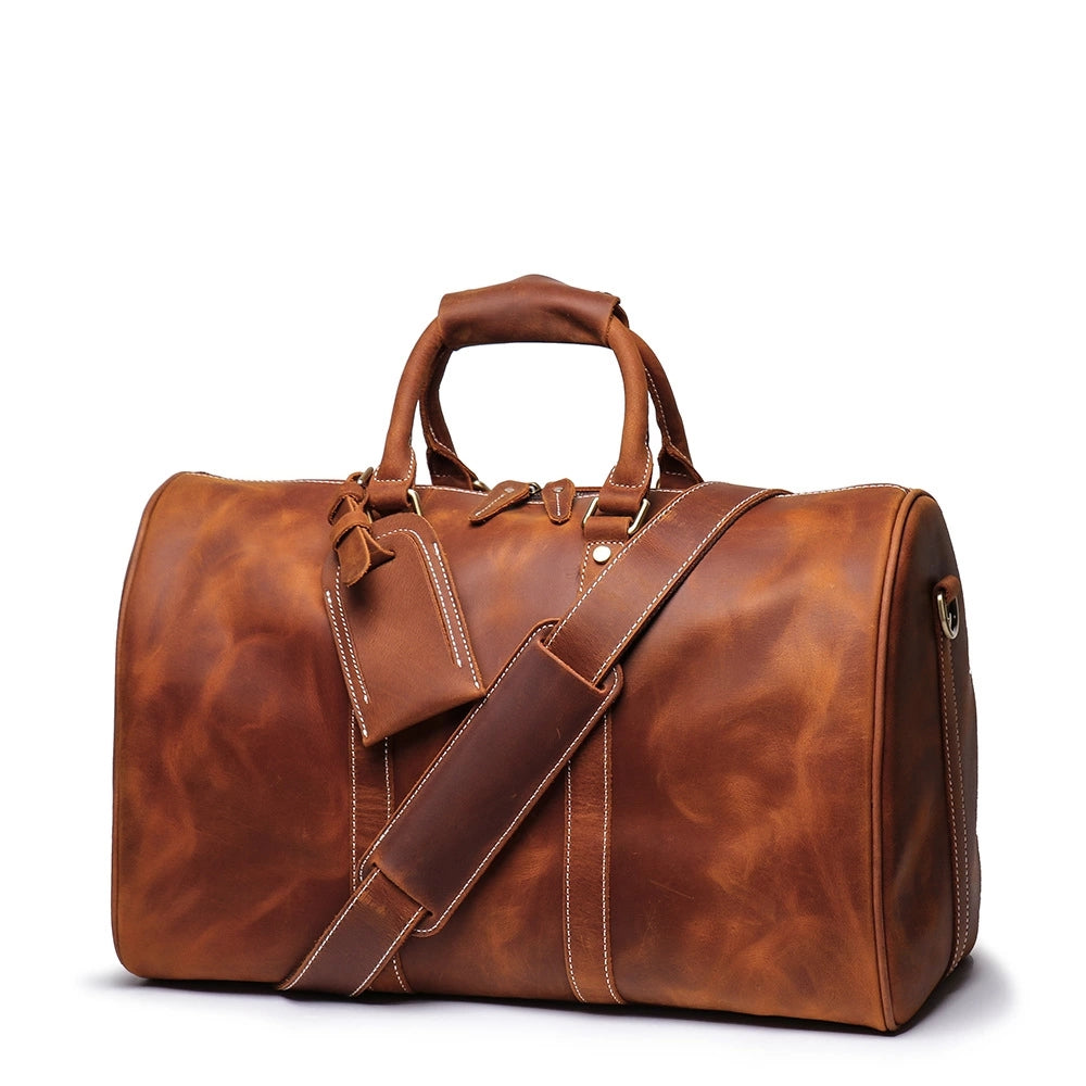 The Brandt Weekender | Small Leather Duffle Bag from STEEL HORSE LEATHER