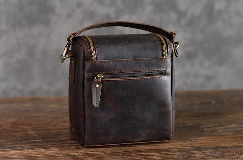 The Calista | Small Leather Camera Bag - Leather Camera Lens Case from STEEL HORSE LEATHER