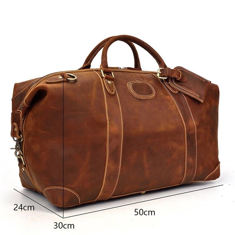 The Eira Duffle Bag | Vintage Leather Weekender from STEEL HORSE LEATHER