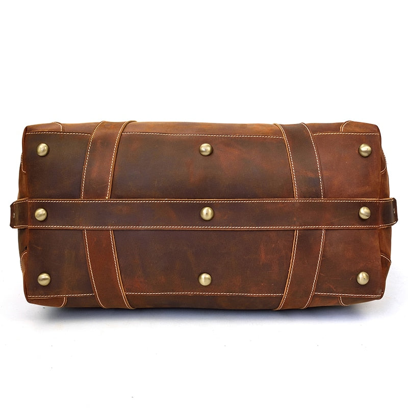 The Eira Duffle Bag | Vintage Leather Weekender from STEEL HORSE LEATHER