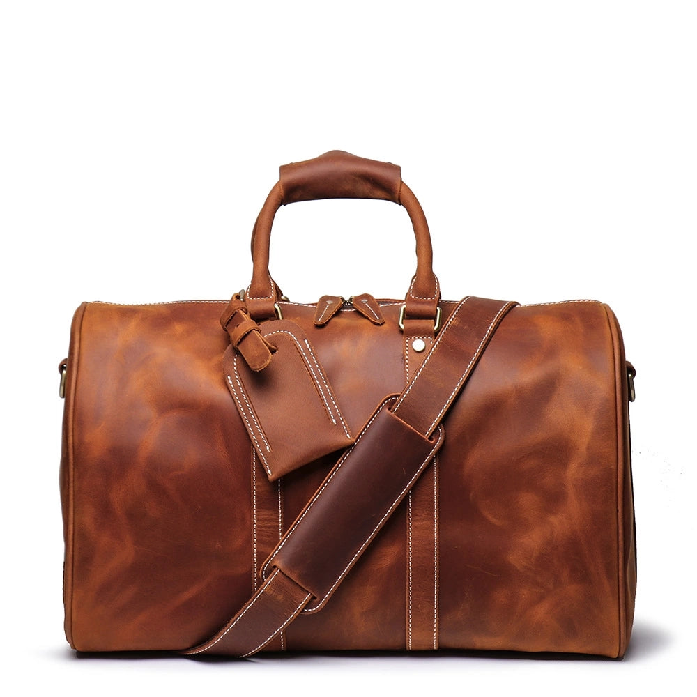 The Brandt Weekender | Small Leather Duffle Bag from STEEL HORSE LEATHER