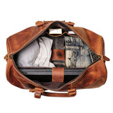 The Brandt Weekender | Small Leather Duffle Bag from STEEL HORSE LEATHER