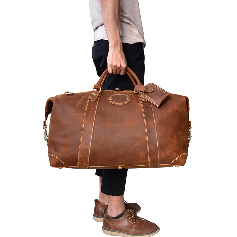 The Eira Duffle Bag | Vintage Leather Weekender from STEEL HORSE LEATHER