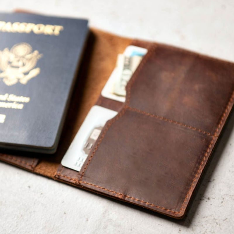 Priam Handmade Leather Passport Cover from STEEL HORSE LEATHER