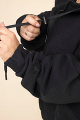 Half Zip Warm Up Hoodie - Black from POPFLEX