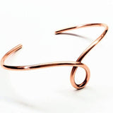 Handmade Sculpted Copper Teardrop Bangle from Alexa Martha Designs