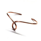 Handmade Sculpted Copper Teardrop Bangle from Alexa Martha Designs