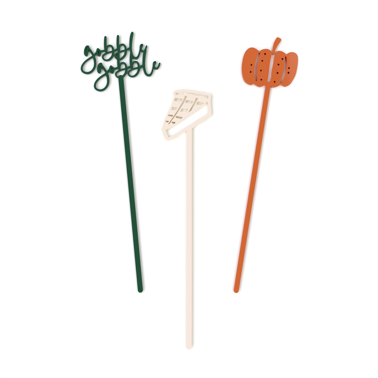 Happy Fall Drink Stirrers from The Cotton & Canvas Co.