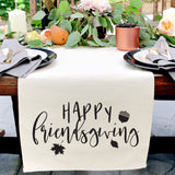 Happy Friendsgiving Canvas Table Runner from The Cotton & Canvas Co.