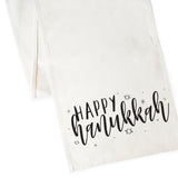 Happy Hanukkah Canvas Table Runner from The Cotton & Canvas Co.