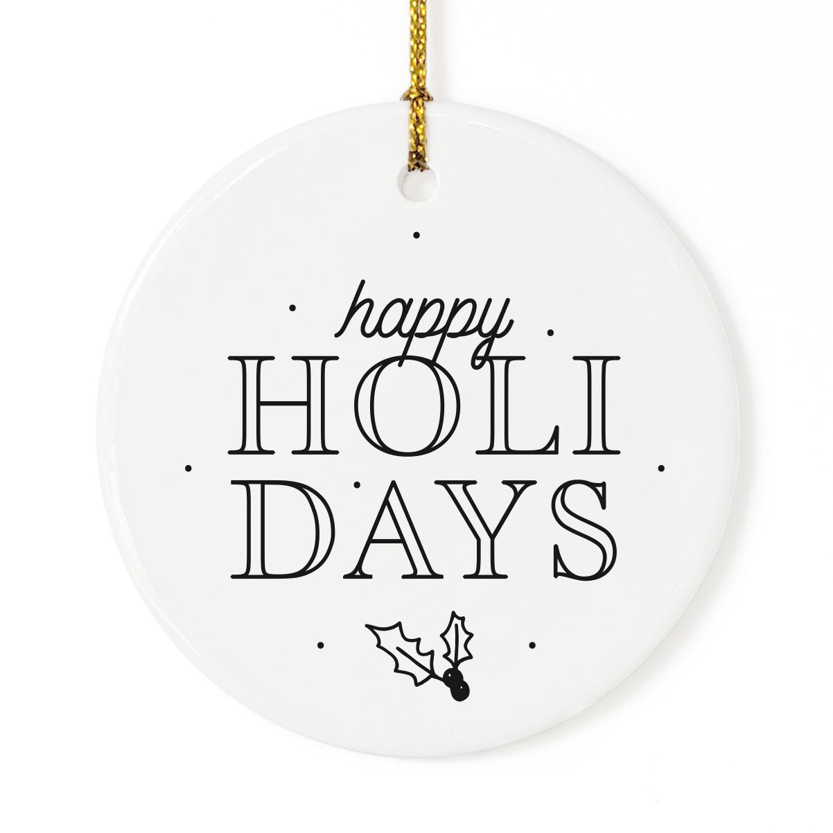 Happy Holidays Christmas Ornament from The Cotton & Canvas Co.