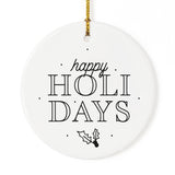 Happy Holidays Christmas Ornament from The Cotton & Canvas Co.