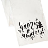 Happy Holidays Canvas Table Runner from The Cotton & Canvas Co.