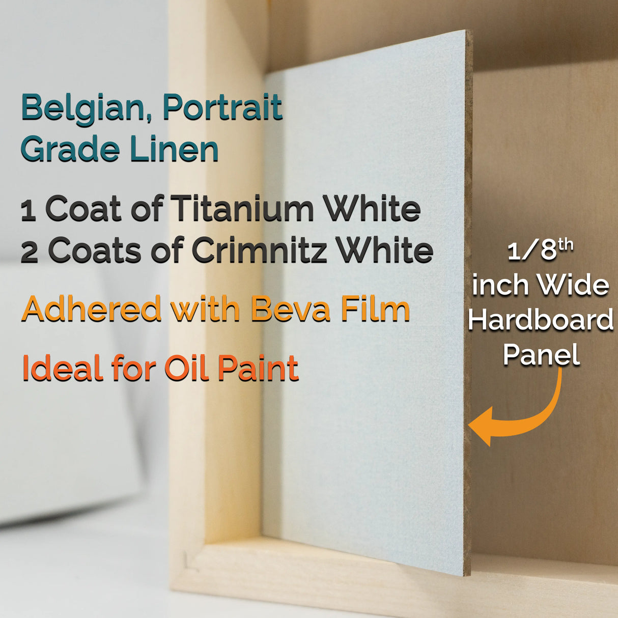 Trekell Lead Primed Linen Panel 1/8" Hardboard from Trekell Art Supplies