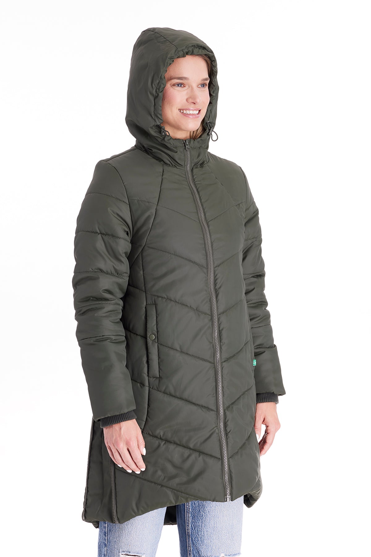 Harper 3 in 1 Maternity Coat Cocoon Mid Thigh From Moderneternity