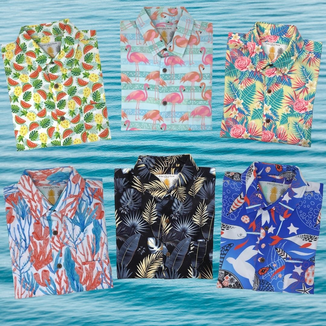 Super Stretch - Cayman Islands Hawaiian Shirt from Tropical Bros