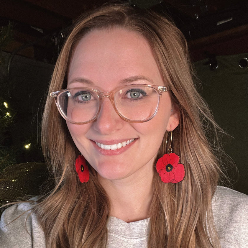 Red Poppy Earrings from LE CHIC MIAMI