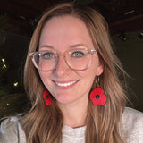 Red Poppy Earrings from LE CHIC MIAMI