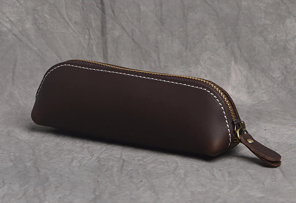 The Paavo Leather Pen Case | Leather Makeup Pouch from STEEL HORSE LEATHER