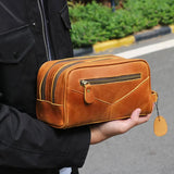 The Nomad Toiletry Bag | Genuine Leather Travel Toiletry Bag from STEEL HORSE LEATHER